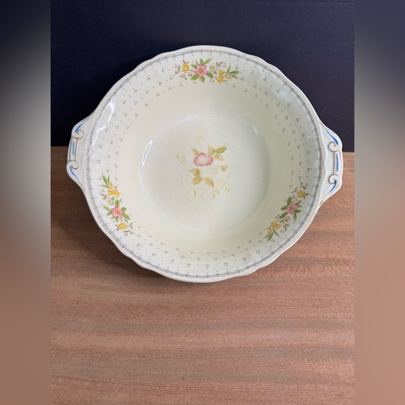 Antique Vintage Grindley CreamPetal 9” Vegetable Serving Plate Floral Design - Picture 1 of 7